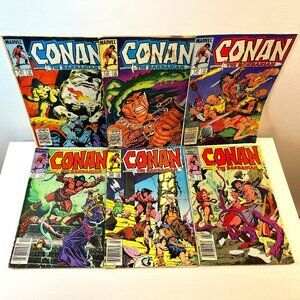 Set of 6 Vintage Full Color Conan Marvel Comics (151, 155, 165, 177, 180, 185)